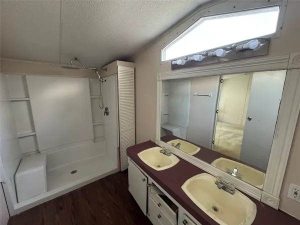 a view of a backyard with a garden