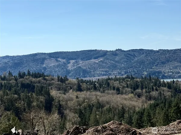 a view of a and mountain