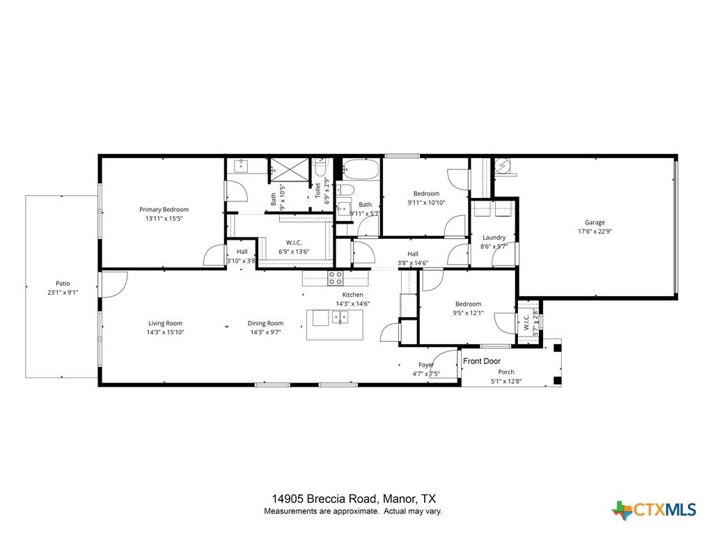 14905 Breccia Road Manor, TX 78653 - Photo 13 of 13 Floorplan