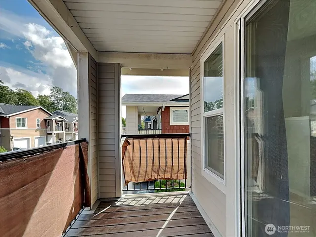 a view of a house with a balcony