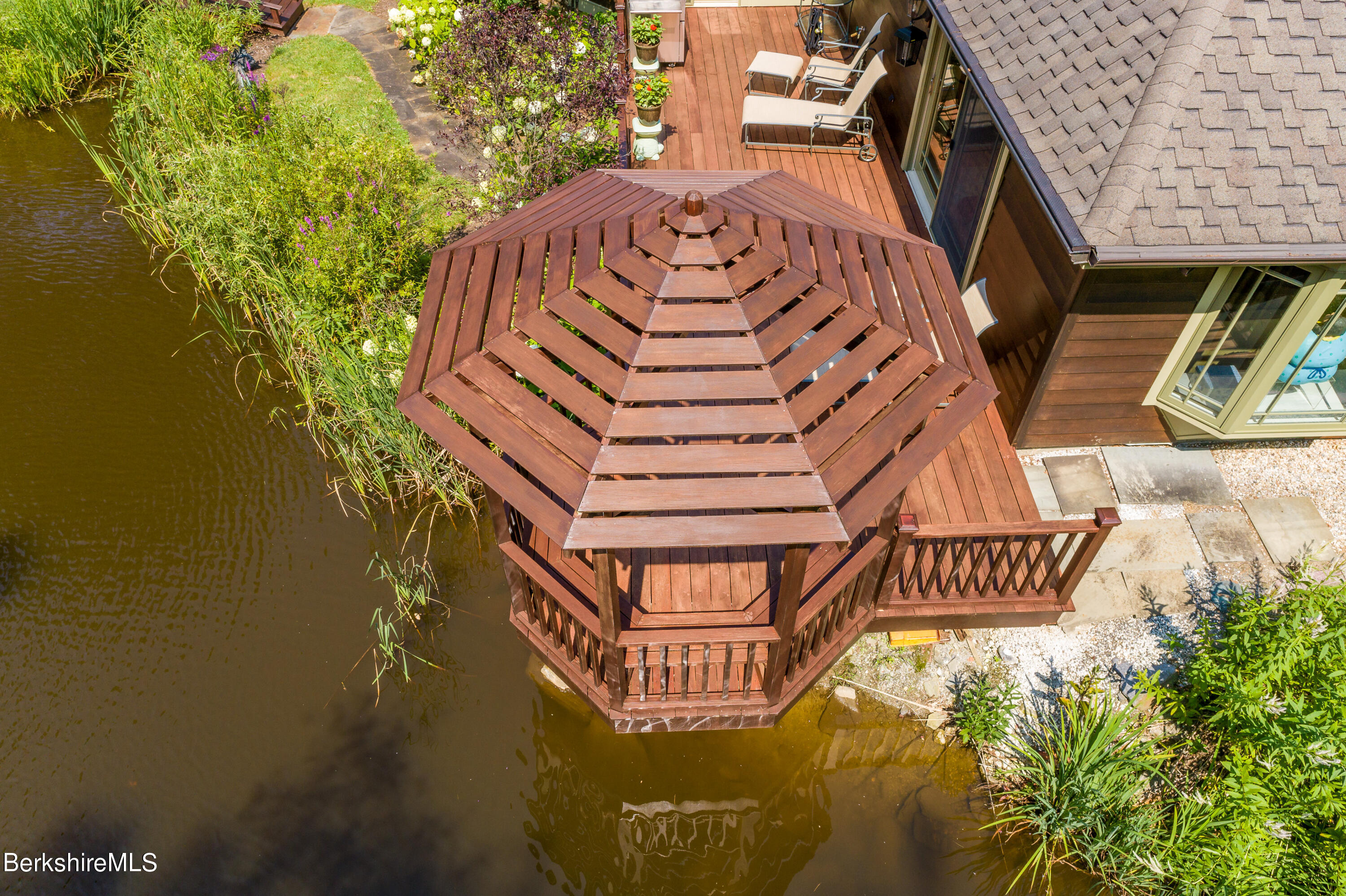 66 West Center Road West Stockbridge, MA 01266 - Photo 29 of 47 Gazebo and deck overlooking the pond
