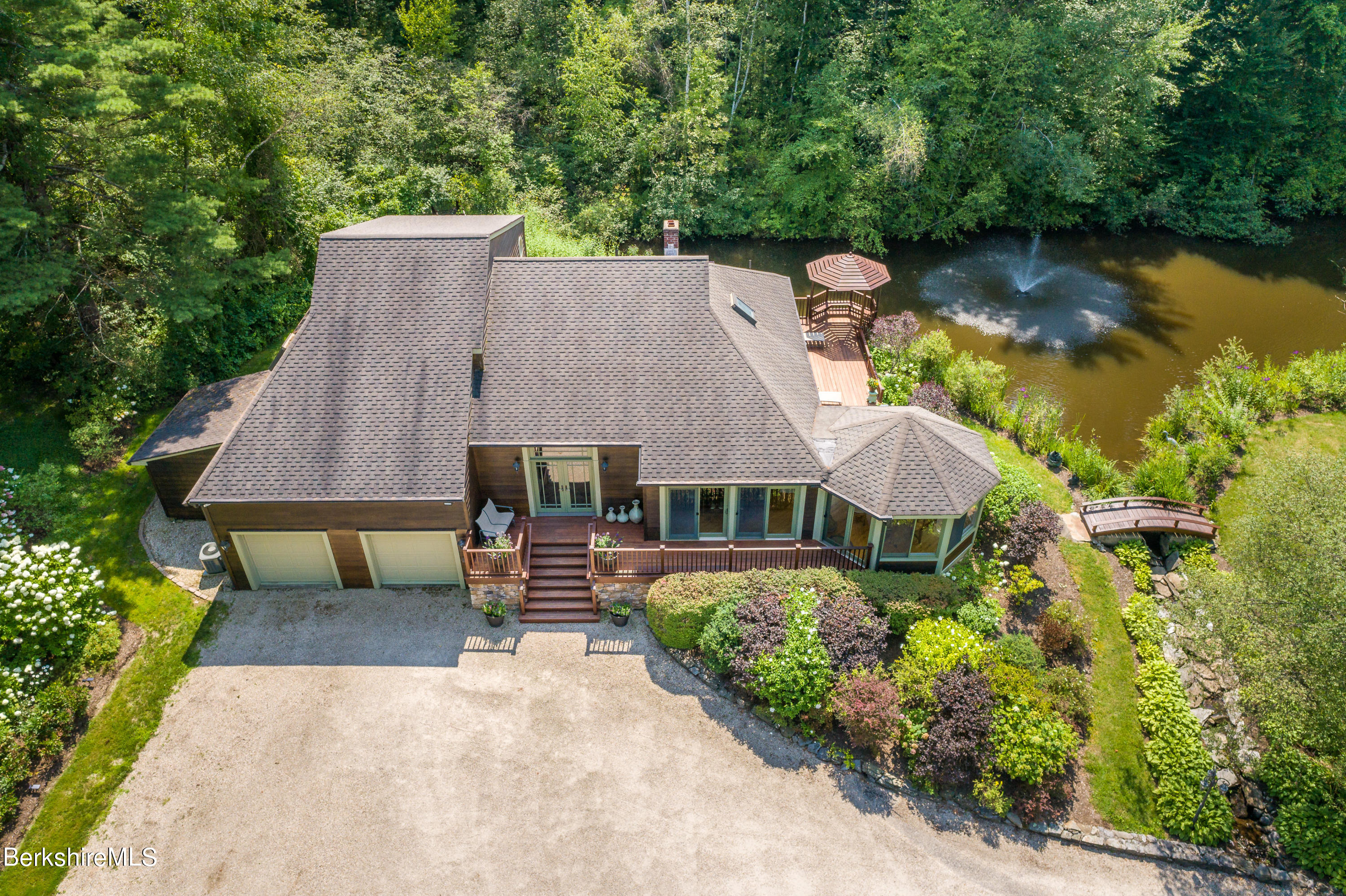 66 West Center Road West Stockbridge, MA 01266 - Photo 4 of 47 Drone photo of front of the house