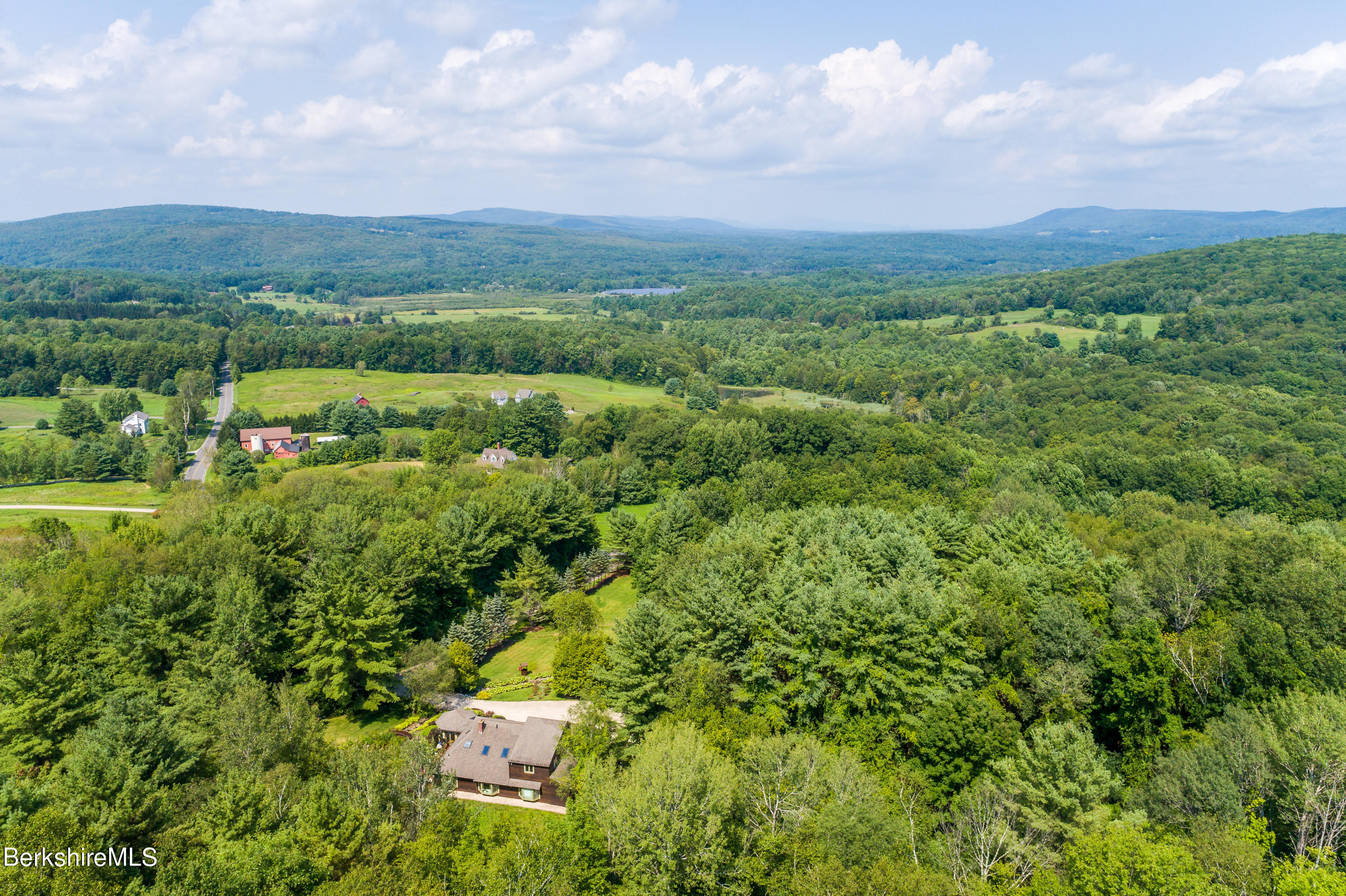 66 West Center Road West Stockbridge, MA 01266 - Photo 43 of 47 Drone view of the house