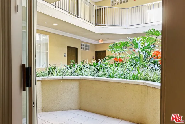 a view of a building with a window