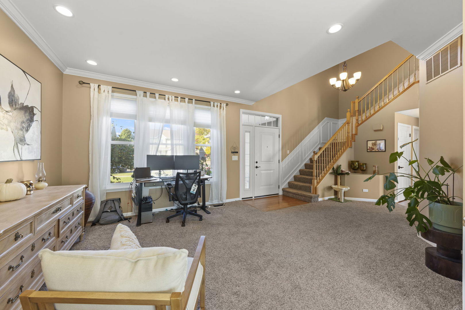 2723 Rosehall Lane Aurora, IL 60503 - Photo 6 of 23 a living room with furniture kitchen and a large window