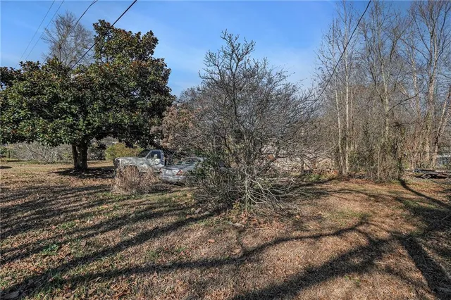 a view of yard with trees