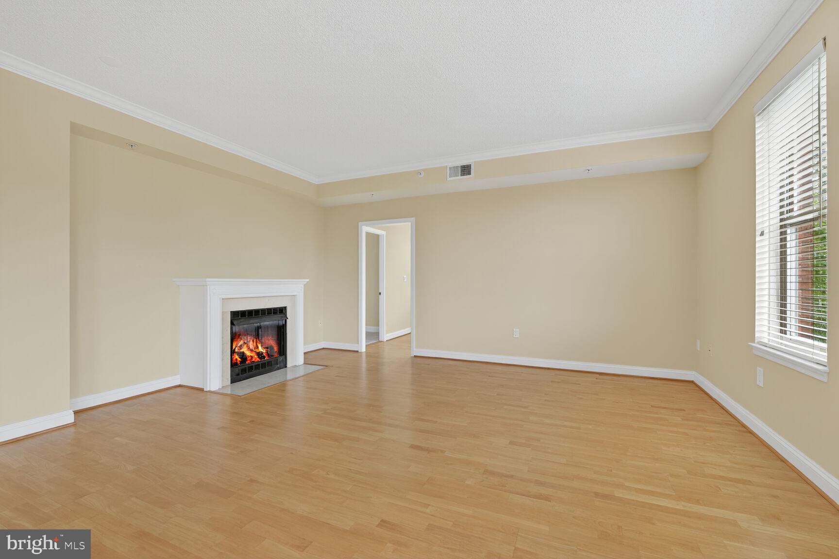 11776 Stratford House Place, Unit 507 Reston, VA 20190 - Photo 13 of 40 a view of an empty room with a window and a fireplace