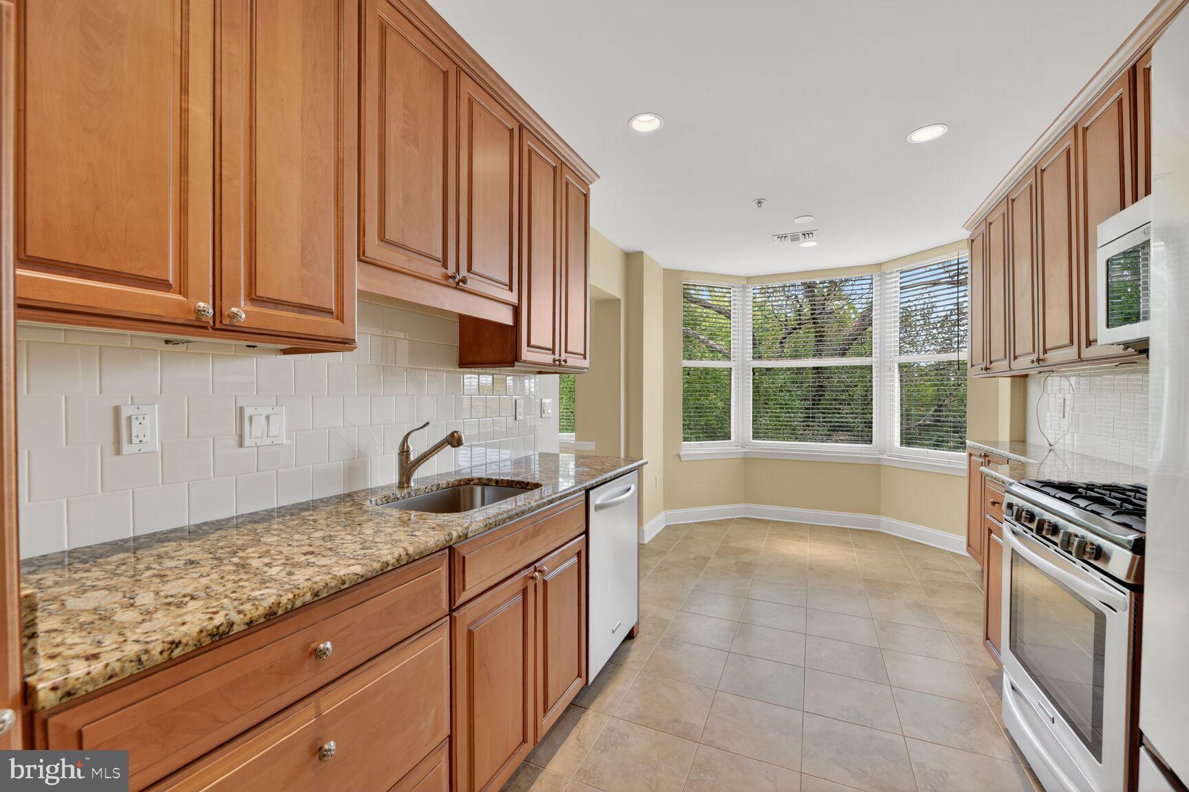 11776 Stratford House Place, Unit 507 Reston, VA 20190 - Photo 14 of 40 a kitchen with granite countertop a sink and a stove