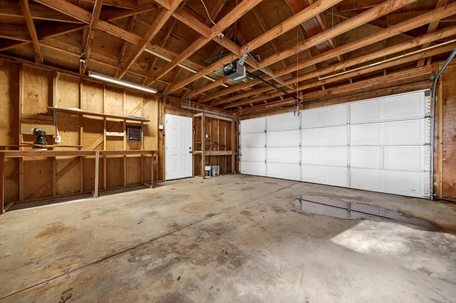 a view of empty garage