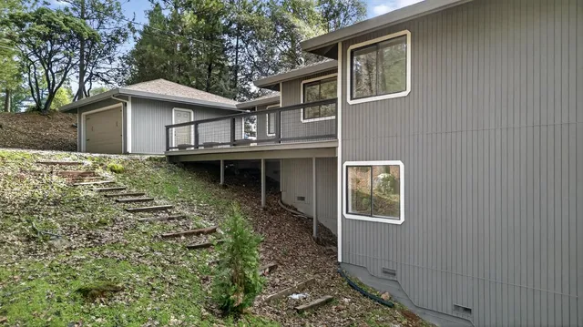 a backyard of a house