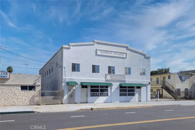 a view of street with building