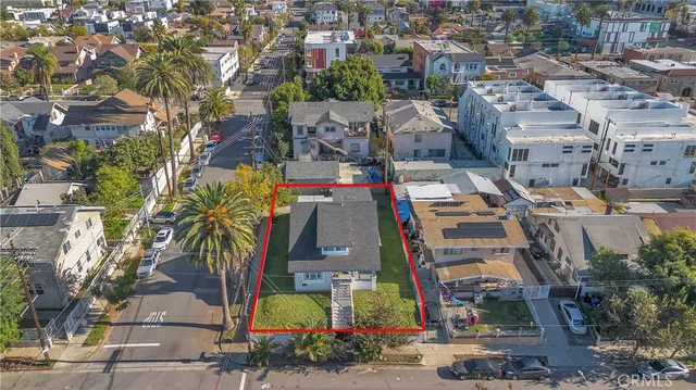 an aerial view of a city