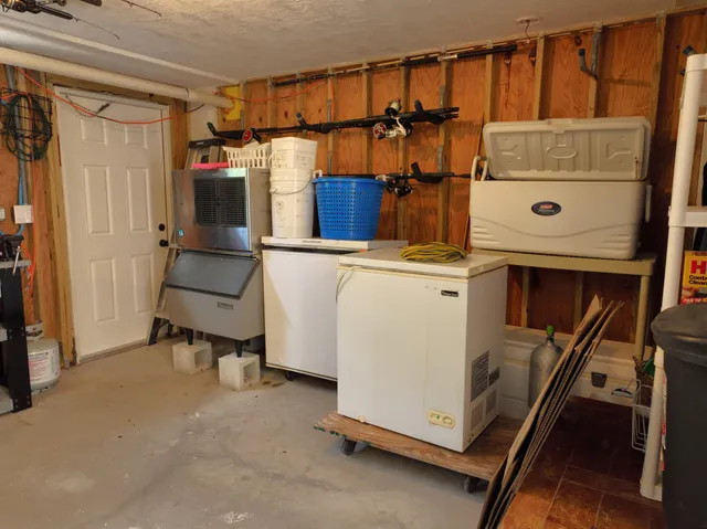 a view of a balcony with lake view