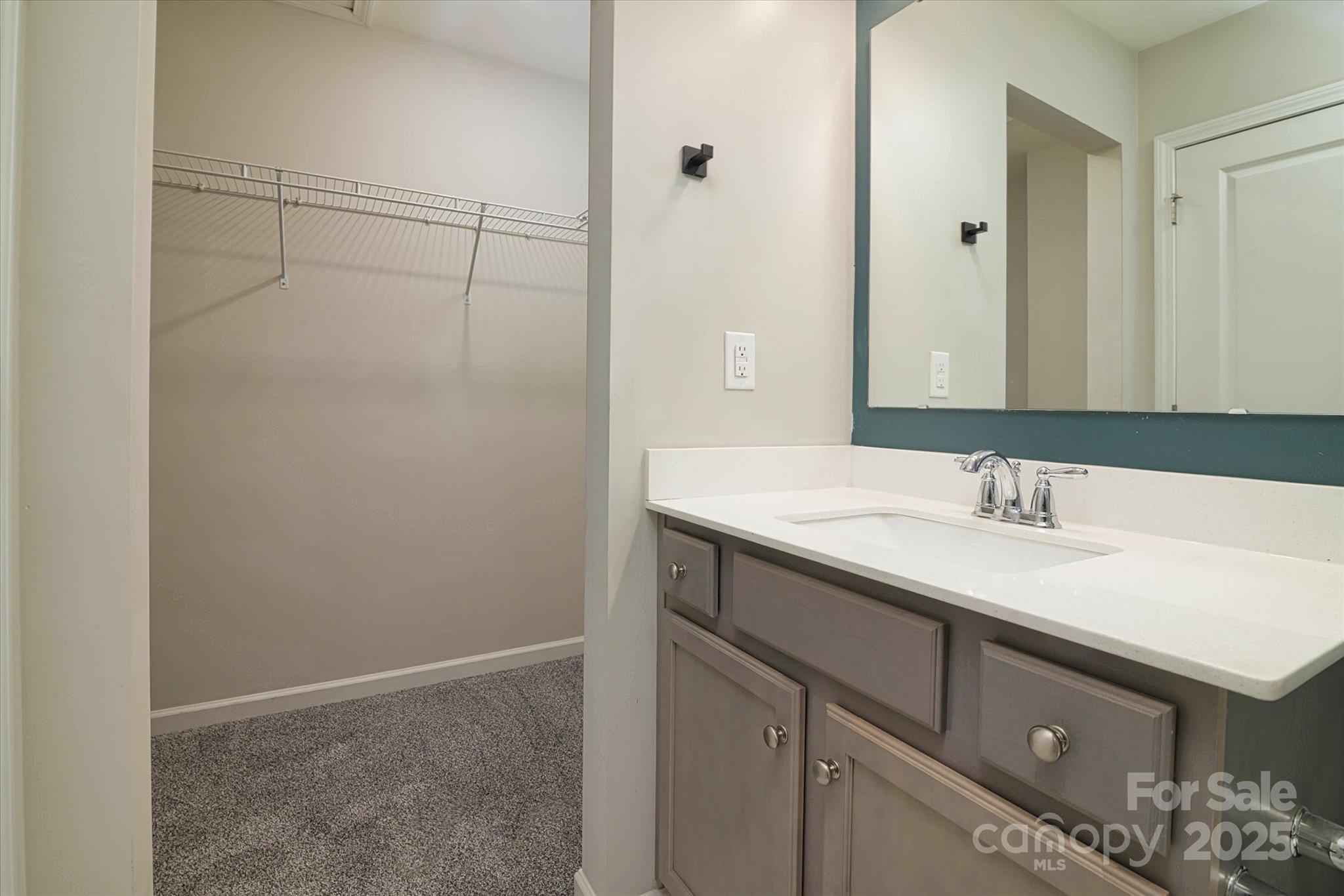 13304 Porter Creek Road Charlotte, NC 28262 - Photo 20 of 22 a bathroom with a sink and a mirror
