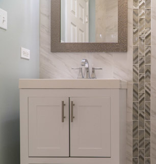 18406 Bock Road Lansing, IL 60438 - Photo 13 of 20 a bathroom with a sink and a mirror