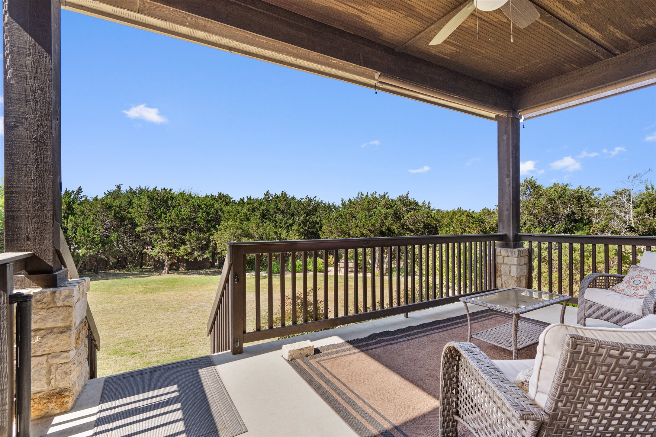 164 Milestone Road Liberty Hill, TX 78642 - Photo 27 of 40 Spacious covered patio perfect for taking in the impressive view