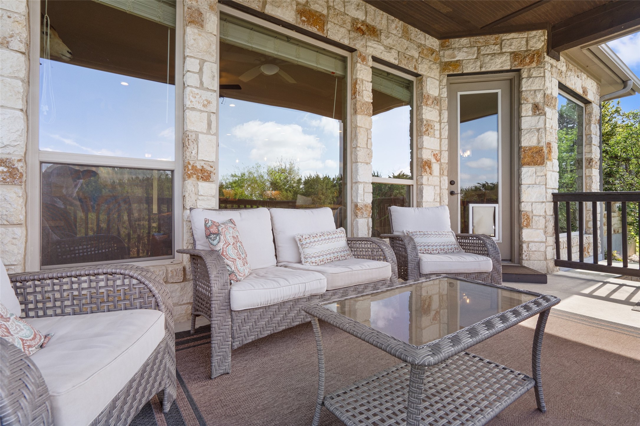 164 Milestone Road Liberty Hill, TX 78642 - Photo 28 of 40 View of covered patio-perfect for that morning coffee or evening cocktail.