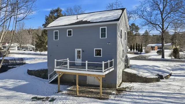 a front view of a house with entertaining space