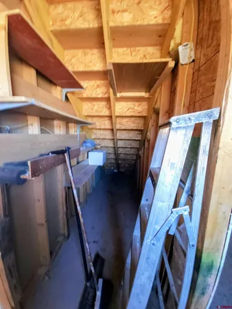 a view of a yard with a mountain