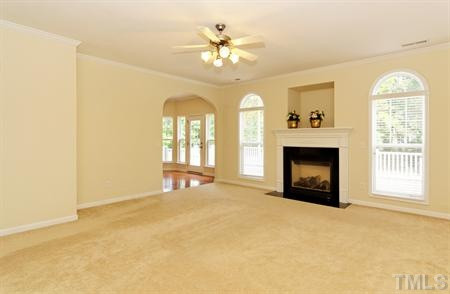 3407 Ranbir Drive Durham, NC 27713 - Photo 8 of 25 The family room offers 2 palladium windows and a ceiling fan with light! Den/Family/Great Room