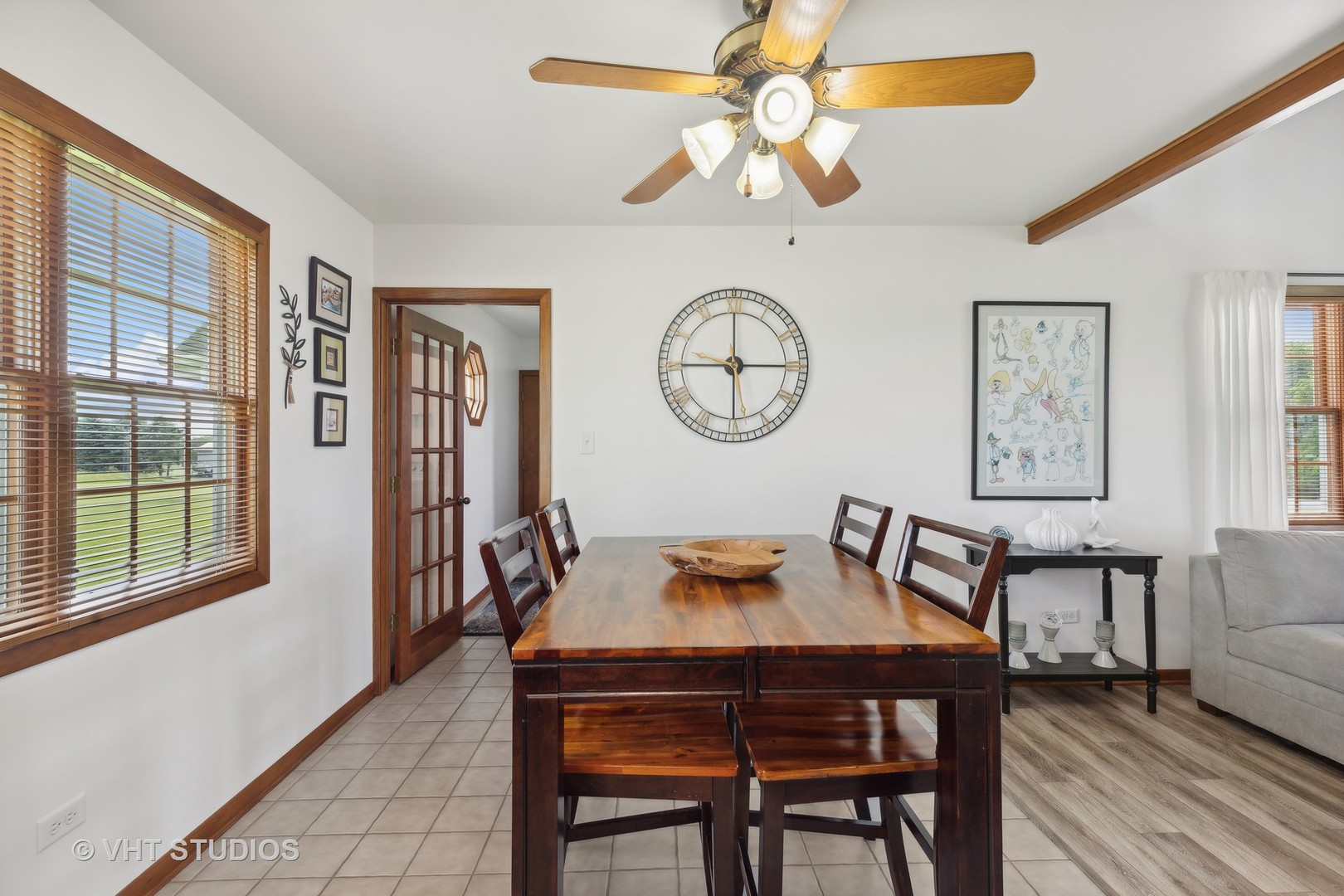 1444 East Corning Road Beecher, IL 60401 - Photo 14 of 33 a view of a dining room with furniture window and wooden floor