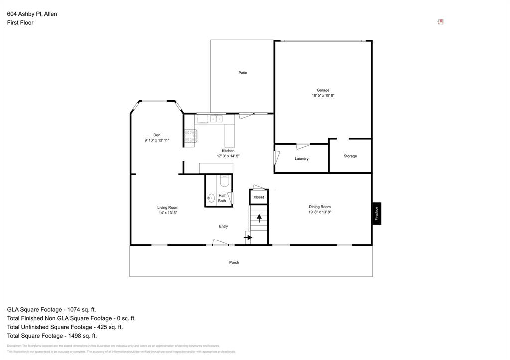 604 Ashby Place Allen, TX 75002 - Photo 20 of 21 a picture of a floor plan