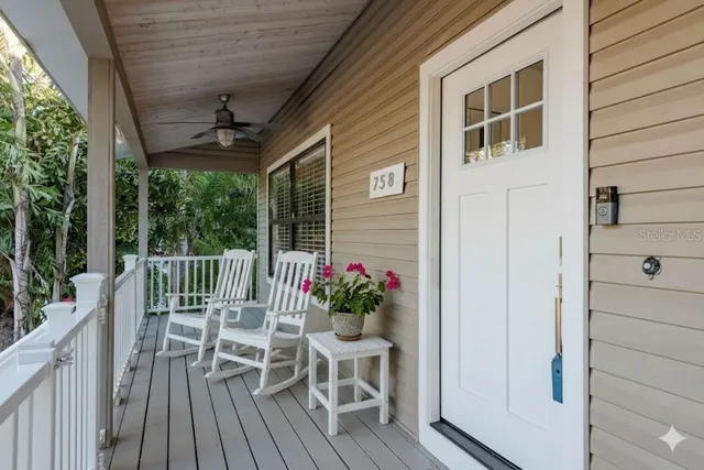 a view of a swimming pool with a yard