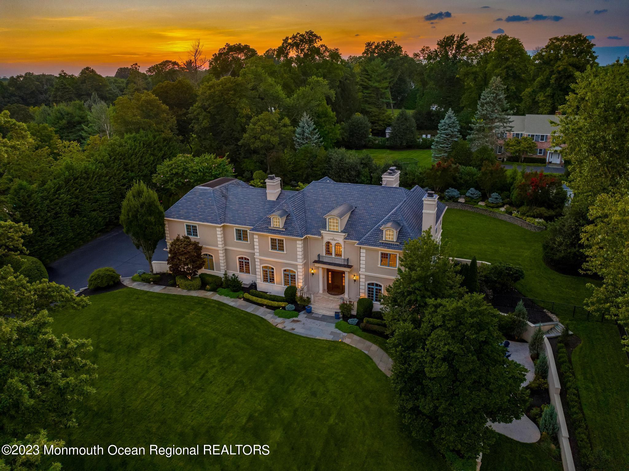122 Rumson Road Rumson, NJ 07760 - Photo 99 of 100 an aerial view of a house with garden space and street view