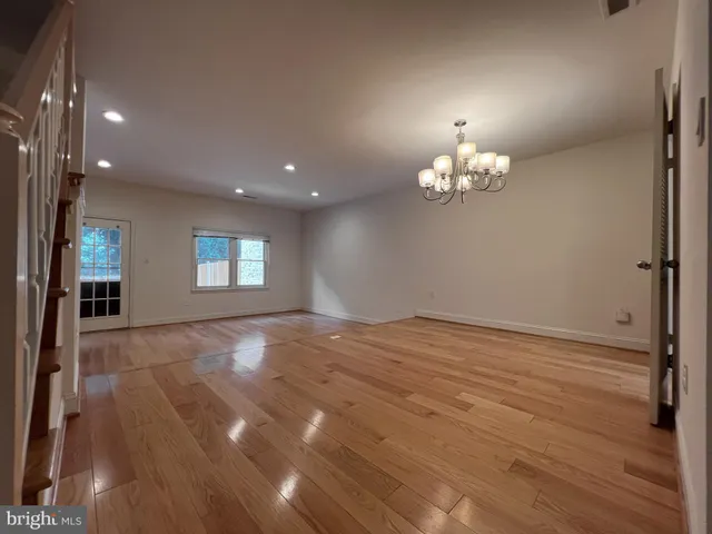 a view of a livingroom with a chandelier