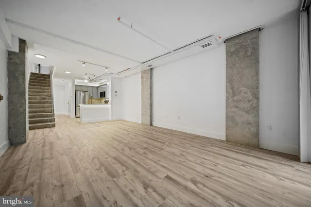 a view of a balcony with an outdoor space