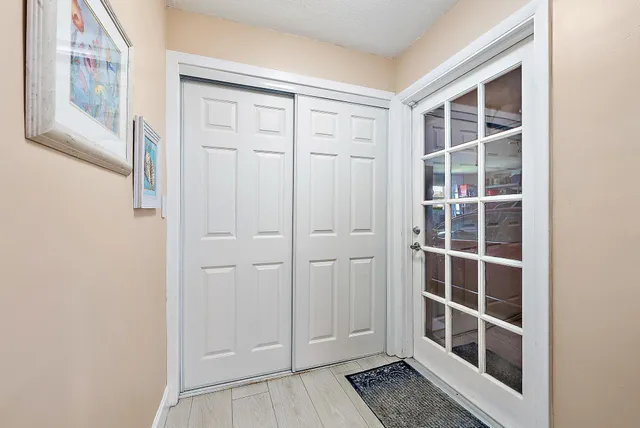 a view of front door