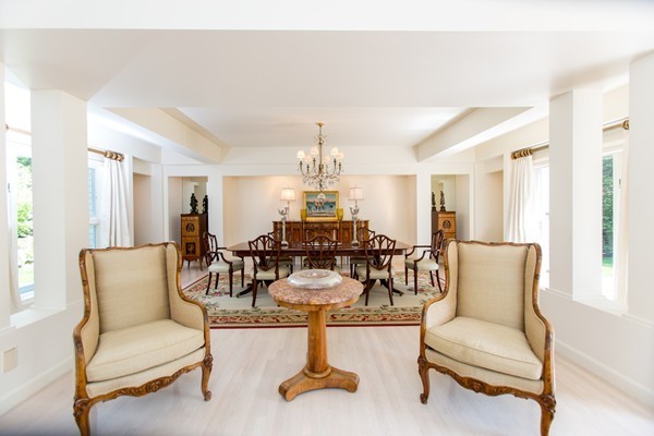 474 Glen Road Weston, MA 02493 - Photo 12 of 30 a living room with furniture and a chandelier