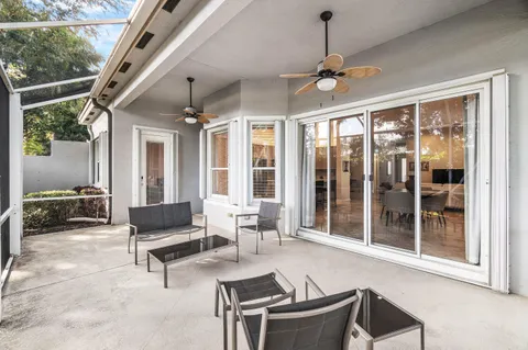 a view of a park with slide