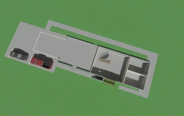 a view of backyard with furniture and window