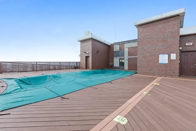 a view of a backyard with a garden