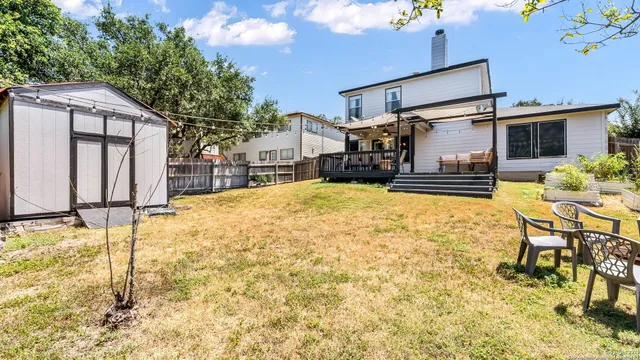 a view of a house with a patio