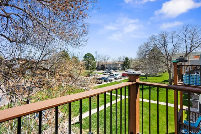 a view of city from a balcony