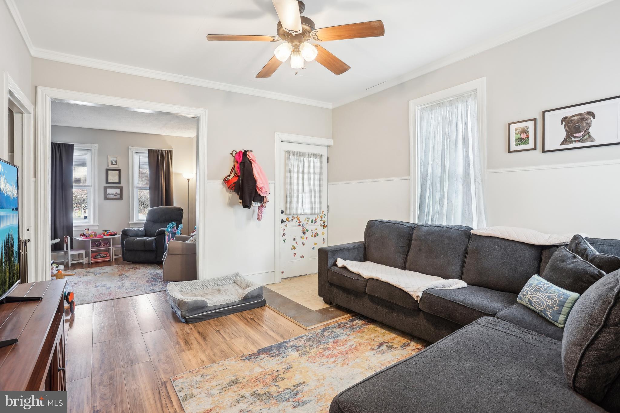 705 Burlington Avenue Delanco, NJ 08075 - Photo 4 of 41 a living room with furniture and a wooden floor