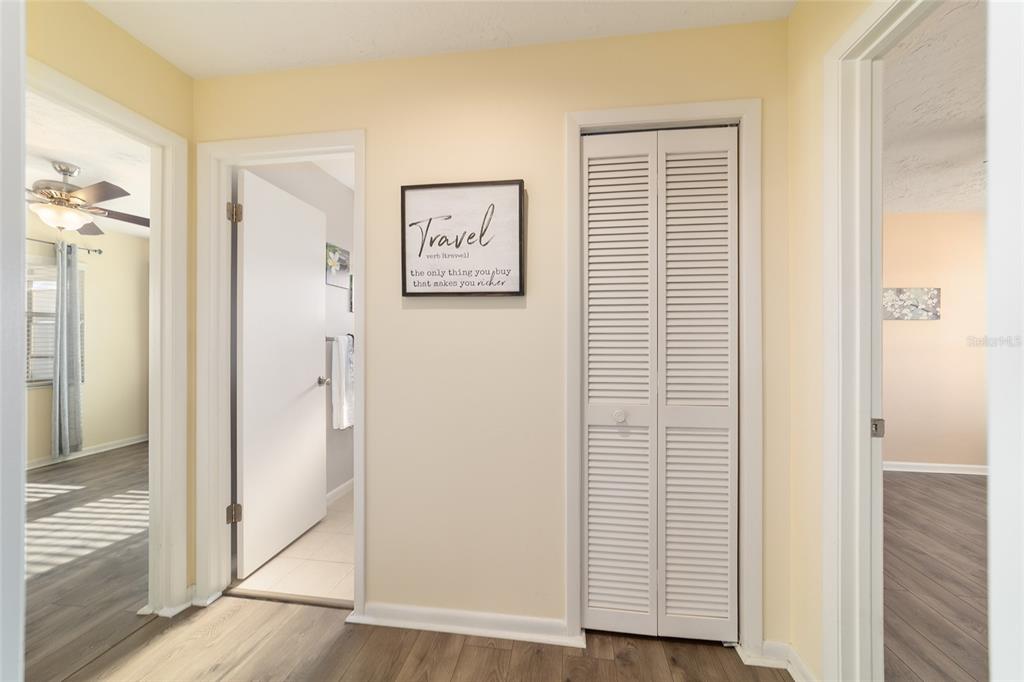 4385 North Bacall Loop Beverly Hills, FL 34465 - Photo 41 of 60 a view of a hallway with wooden floor and closet