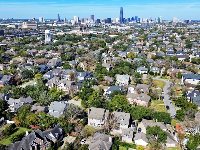 an aerial view of a city