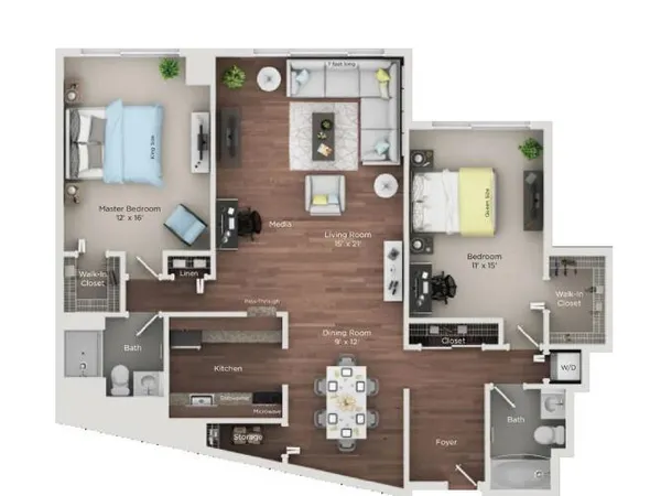 $2,195 | 555 Brush Street, Unit 3104, Detroit, MI 48226