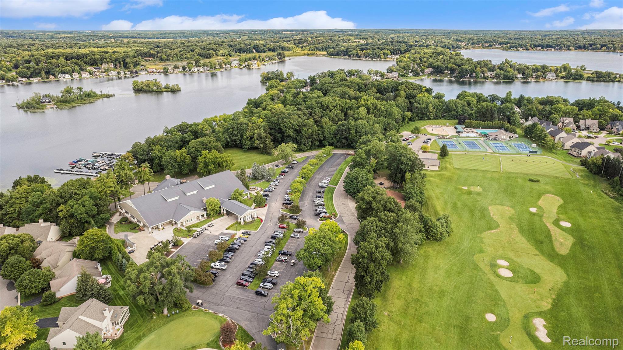 4179 St Andrews Street Howell, MI 48843 - Photo 67 of 75 Bird's eye view of Oak Pointe golf course & lCrooked Lake