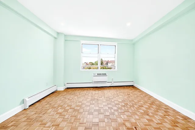 an empty room with a window