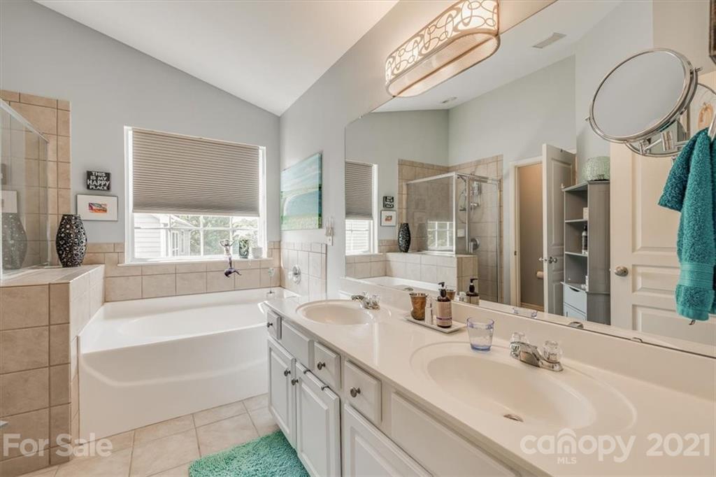 138 Whitley Mills Road Fort Mill, SC 29708 - Photo 19 of 38 a bathroom with a tub sink and mirror