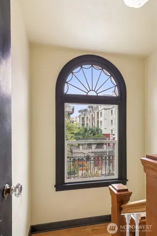 an empty room with a window