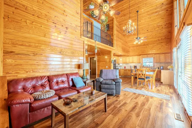 a outdoor living space with patio furniture