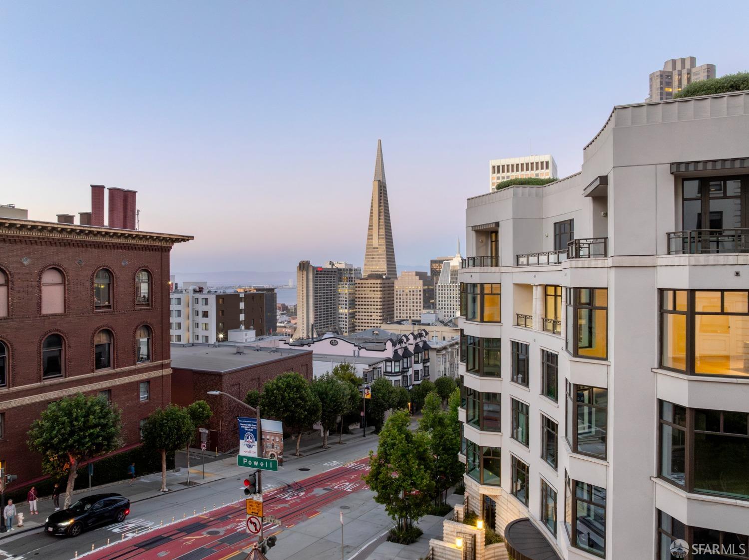 875 California Street, Unit 403 San Francisco, CA 94108 - Photo 22 of 56 a view of a city with tall buildings