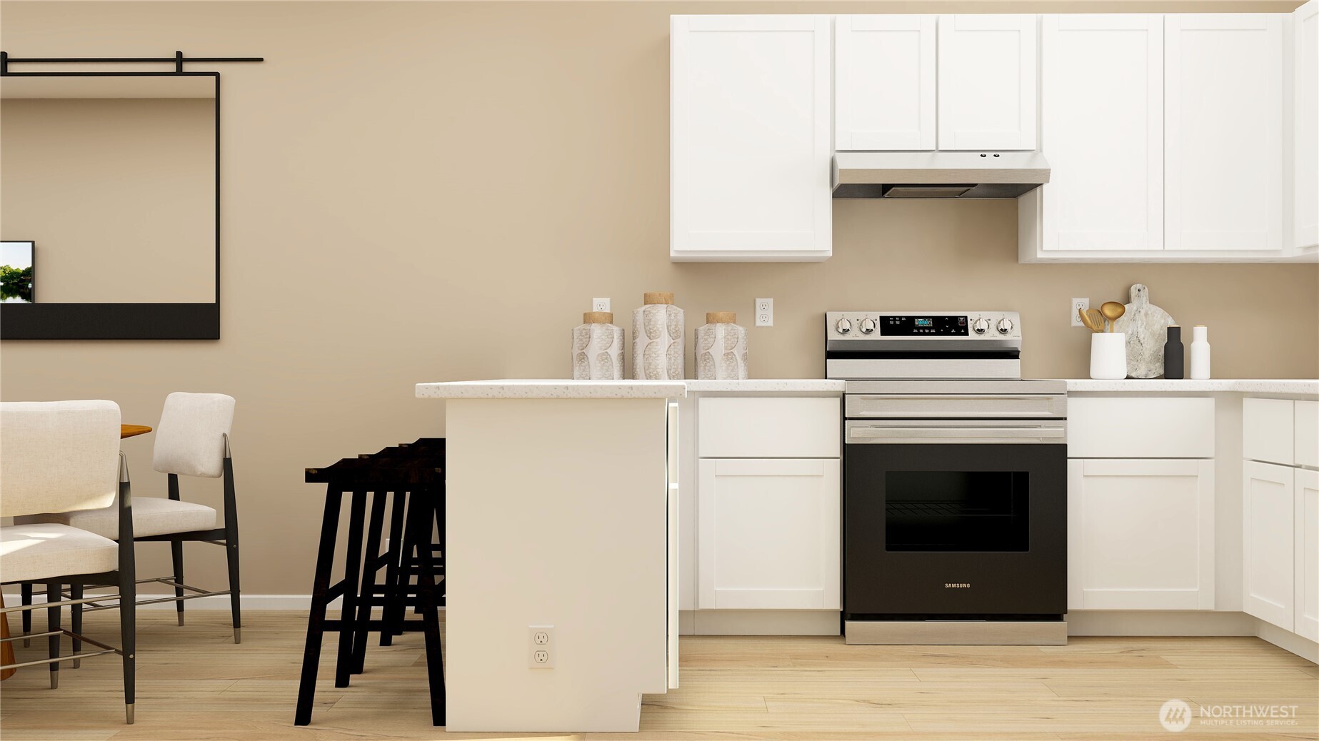 24060 Emerald Ridge Avenue Southeast Black Diamond, WA 98010 - Photo 3 of 20 a kitchen with stainless steel appliances granite countertop a stove a sink and a refrigerator