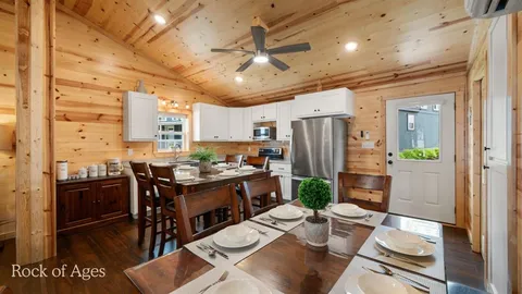a view of a livingroom with furniture