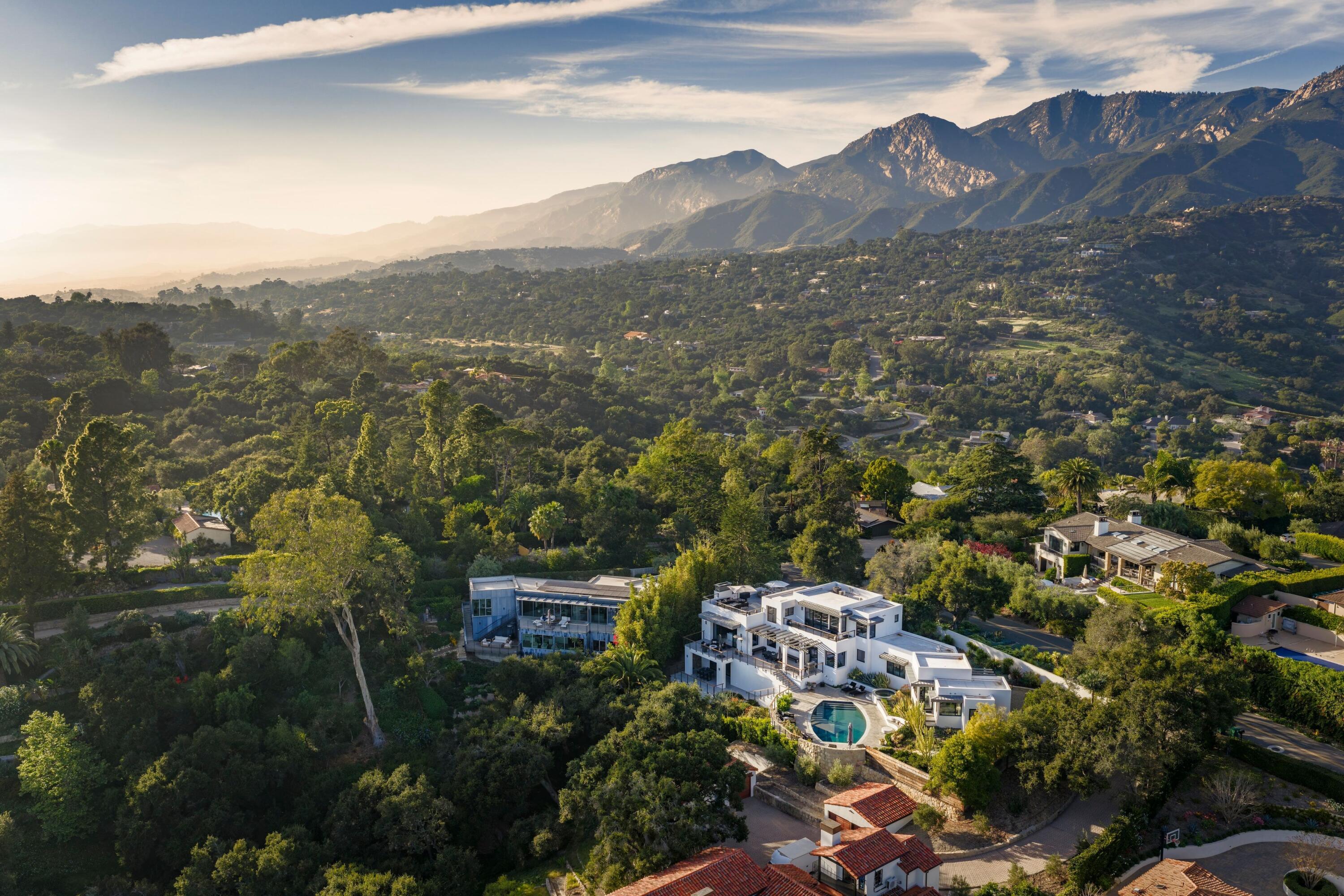 1131 Las Alturas Road, Unit A Santa Barbara, CA 93103 - Photo 43 of 47 42. Aerial View of Property and Hillside